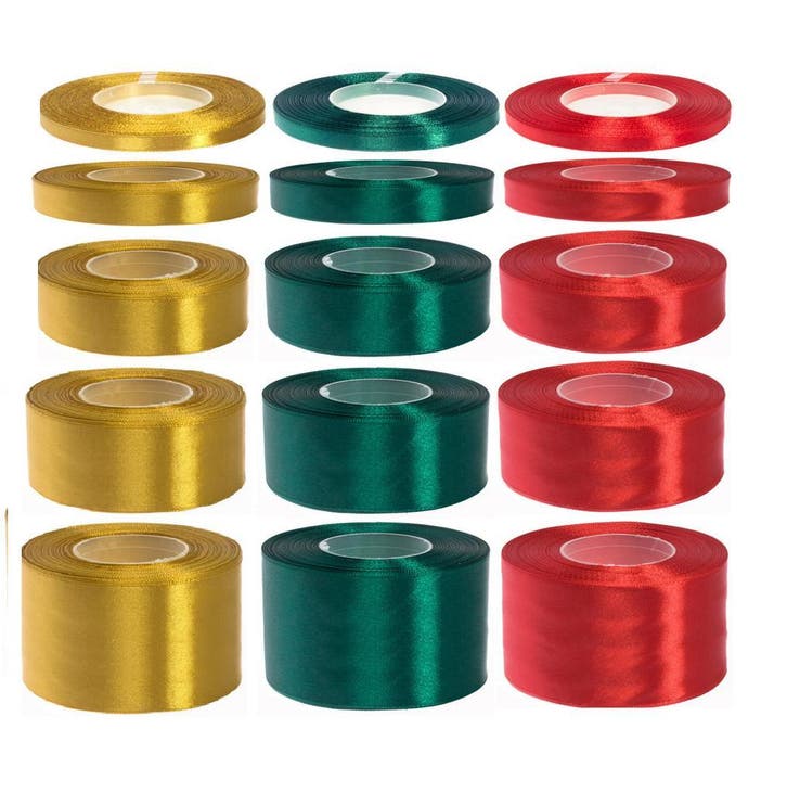 Kerstlint, alle populaire kleuren satijn lint voor kerstmis, Diversen, Kerst, Nieuw, Ophalen of Verzenden
