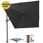 Challenger T2 premium zweefparasol 350x260 cm faded black, Tuin en Terras, Parasols, Ophalen of Verzenden, Nieuw