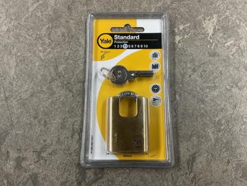 Veiling - 8x Yale messing hangslot 40mm Y110C/40/119/1, Diensten en Vakmensen, Reparatie en Onderhoud | Sloten