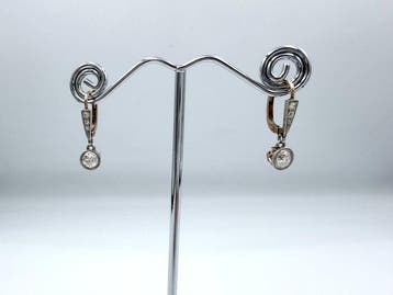 Oorbellen - 14 karaat Geel goud - 0.80ct. tw. Diamant, Sieraden, Tassen en Uiterlijk, Oorbellen, Nieuw