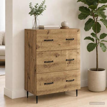vidaXL Ladenkast 66 x 34,5 x 89,5 cm Bewerkt hout Artisanaal, Verzenden, Nieuw
