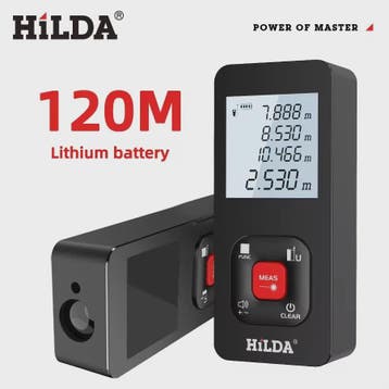 HILDA Laser Afstandsmeter - 50M, 100M, 120M - Precisie Bouwm, Verzenden, Nieuw