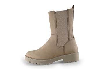 Manfield Chelsea boots in maat 38 Beige, Verzenden, Beige, Overige typen, Zo goed als nieuw