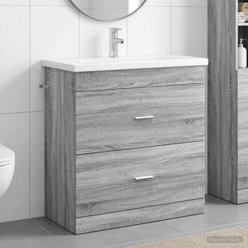 vidaXL Badkamermeubelset Grijs Sonoma 81 x 40 x 84,5 cm, Verzenden, Nieuw