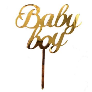 Acryl taart topper Baby Girl of Boy, Verzenden, Nieuw, Taarten of Cupcakes, Versiering