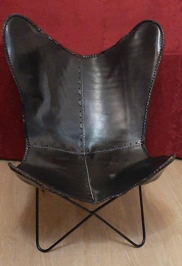 Stoel - Butterfly stoel (3107) - Leder, Staal