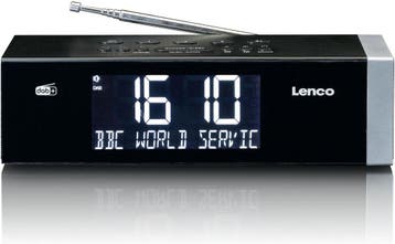 Wekkerradio - Digitale wekker - Alarmklok - Zwart - Lenco -, Verzenden, Zo goed als nieuw