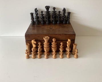 Schaakspel - Regency - Hout