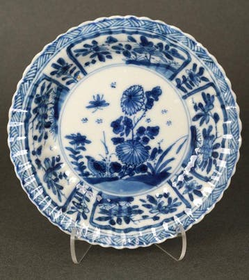 Kangxi (1662-1722) - Bord - Insect Hunting Quail in a