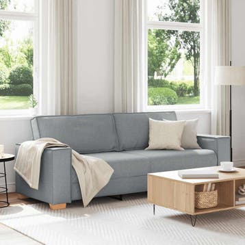 vidaXL 3-zitsbank Lichtgrijs 180 cm Stof, Verzenden, Nieuw, Driepersoons, Stof