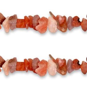 20 x Chips stone kralen Red ochre brown c.a 7 mm, Ophalen of Verzenden, Nieuw, Kraal