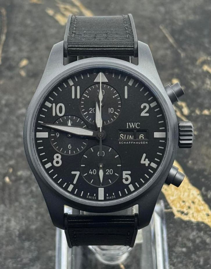 IWC Pilots Watch - Top Gun Ceratanium 41mm - IW388106, Sieraden, Tassen en Uiterlijk, Horloges | Heren, Polshorloge, Nieuw, Overige merken