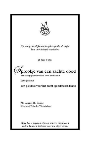 Sprookje van een zachte dood - M.Th. Bordes 9789080731042, Verzenden, Gelezen, M.Th. Bordes