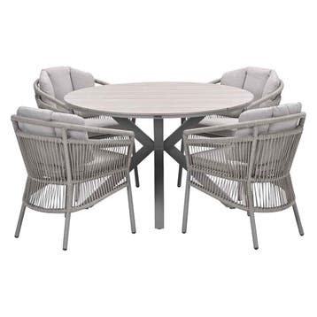 Garden Impressions Sorong tuinset 5-delig - Tulli tuintafel, Verzenden, Nieuw