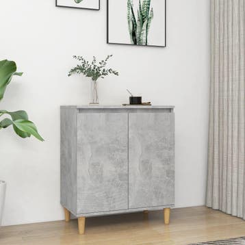 vidaXL Dressoir met houten poten 60x35x70 cm bewerkt hout, Huis en Inrichting, Kasten | Dressoirs, Verzenden, Nieuw, 50 tot 100 cm