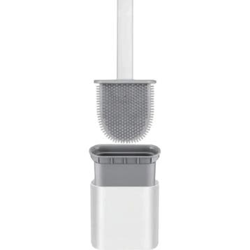 Ruhhy Siliconen toiletborstel wit grijs met geventileerde..., Ophalen of Verzenden, Nieuw