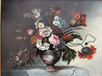 Jean-Baptiste Monnoyer (XVIII) (navolger) - Bloemstilleven