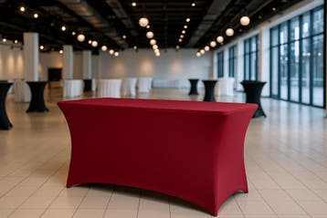 Tafelhoes stretch 180 cm bordeaux - buffettafel tafelhoezen, Ophalen of Verzenden, Nieuw, Overige kleuren, Tafelkleed of Tafelzeil