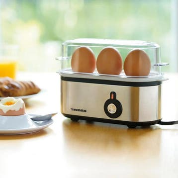 TIROSS Eierkoker voor 3 eieren met automatische uitschake..., Ophalen of Verzenden, Nieuw