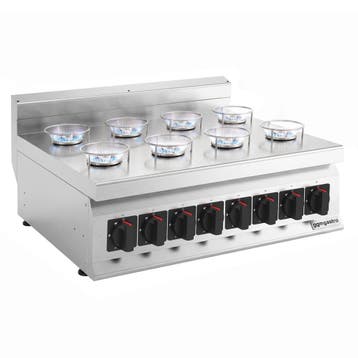 GGM Gastro | Gasfornuis tafelmodel - 800x700mm - 22,0 kW - 8, Witgoed en Apparatuur, Fornuizen, Verzenden, Nieuw, Inbouw