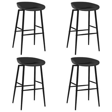 vidaXL Barstoelen 4 st zwart, Huis en Inrichting, Verzenden, Nieuw