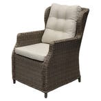Ibiza dining tuinstoel bruin wicker | naturel mixed weave, Ophalen of Verzenden, Nieuw, Wicker