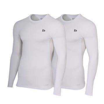 Donnay Donnay Heren - 2-Pack - Baselayer Shirt Lange Mouw  -, Verzenden, Nieuw