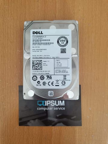 Dell 250GB 7.2k SATA schijf 0HC79N, Computers en Software, Harde schijven, Ophalen of Verzenden, Refurbished, Dell