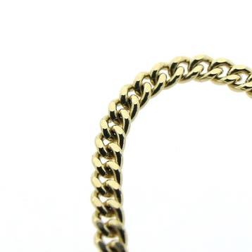 Lange gouden gourmetschakel ketting, Ophalen of Verzenden, Gebruikt, Goud, Goud
