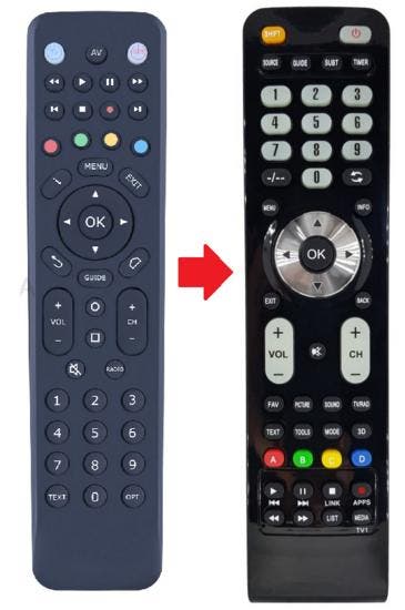Amino RC2424604 ( Aria 610 ) afstandsbediening - Geschikt..., Audio, Tv en Foto, Afstandsbedieningen, Verzenden
