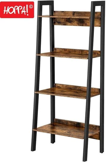 Hoppa!  LLS054X01Boekenkast Bruin/Zwart  van 63 voor 33, Huis en Inrichting, Kasten | Boekenkasten, Ophalen of Verzenden, Nieuw