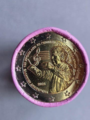 Griekenland. 2 Euro 2025 Mikis Theodorakis (25 coins) in
