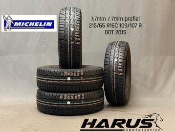 215/65/16C 109R Michelin winterbanden 7,7/7mm profiel 4X, 16 inch, Band(en), Personenwagen, Gebruikt