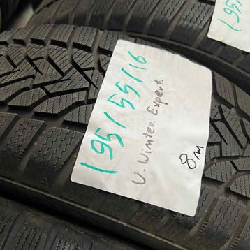 2 x Vredestein Wintrac Xtreme 195-55-16 Winterbanden 8mm, Gebruikt, 16 inch, Band(en), Personenwagen