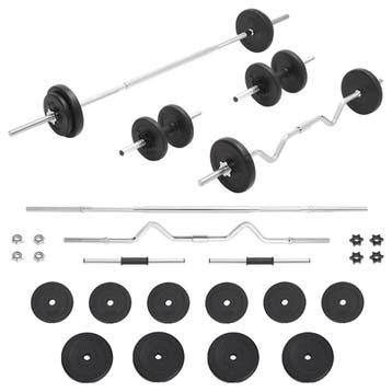 vidaXL Halterset 30 kg, Sport en Fitness, Verzenden, Nieuw