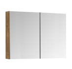 Spiegelkast Cuba 90 x 16 x 72 cm Eiken Spiegelkast Badkamer, Huis en Inrichting, Badkamer | Badkamermeubels, Verzenden, Nieuw