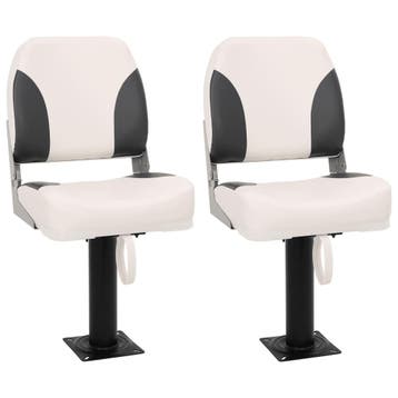 vidaXL Bootstoel 2 set inklapbaar met lage rugleuning, Verzenden, Nieuw