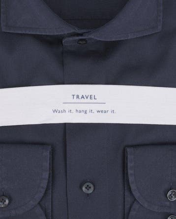 2dekans | Profuomo Travel Overhemd Heren - maat 37, Ophalen of Verzenden, Zo goed als nieuw, Blauw, Profuomo