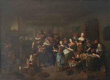 Richard Brakenburgh (1650–1702), Werkplaats van - The Feast