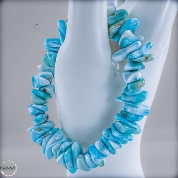 Het gefluister van de zee – Een armband van echt Larimar,