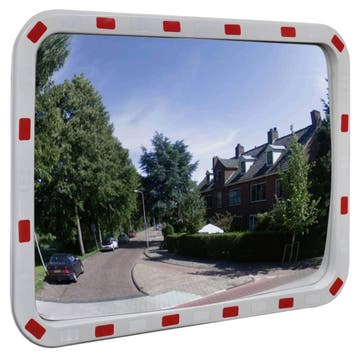 vidaXL Verkeersspiegel rechthoekig met reflectors 60x80 cm, Verzenden, Nieuw