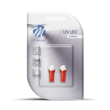 M-Tech LED - T5 12V - Rood - Set, Verzenden, Nieuw