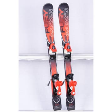 100 kinder skis SALOMON FURY JR + Salomon TZ 5, Verzenden, Gebruikt, Salomon