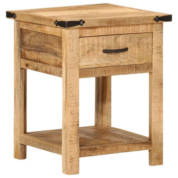 vidaXL Nachtkastje 40x40x50 cm massief mangohout, Verzenden, Nieuw, Hout