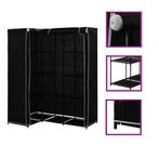 vidaXL Hoekkledingkast 130x87x169 cm zwart, Huis en Inrichting, Kasten | Kledingkasten, Verzenden, Nieuw