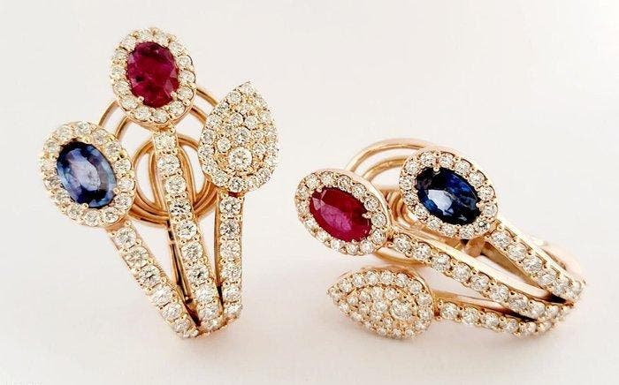 DD Gioielli - Oorbellen - 18 karaat Roségoud - 8.12ct. tw., Sieraden, Tassen en Uiterlijk, Oorbellen