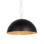 Industriële hanglamp zwart met goud 70 cm - Magna, Verzenden, Nieuw, Kunststof, Modern