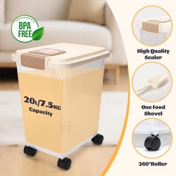 Voerton - Voedselcontainer - Voercontainer - 20L - Transpara, Dieren en Toebehoren, Verzenden