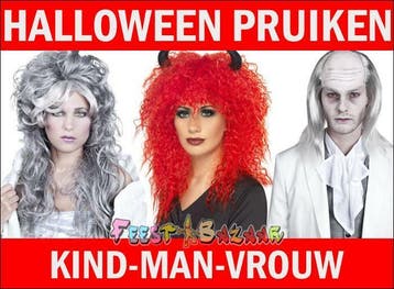 Halloween - Griezel - Horror Pruiken | Een enorm assortiment, Hobby en Vrije tijd, Feestartikelen, Verzenden, Nieuw