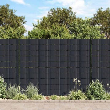 vidaXL Privacystrips 35x0,19 m PVC mat donkergrijs, Verzenden, Nieuw, Kunststof, Minder dan 1 meter